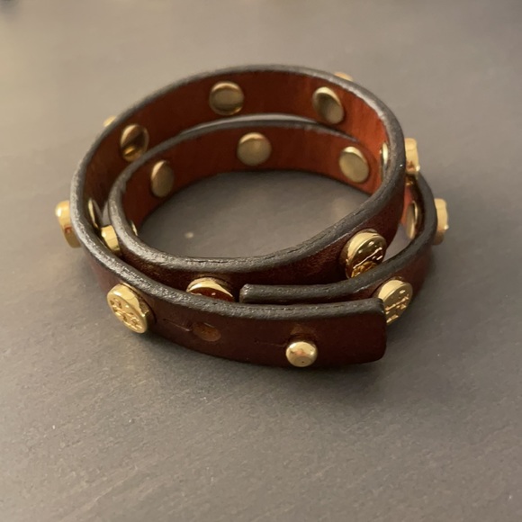 Tory Burch Double Wrap Leather Bracelet - Picture 2 of 5